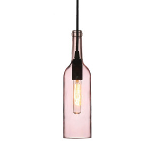 Hängelampe im Glasflaschen Design in pink VT-7558