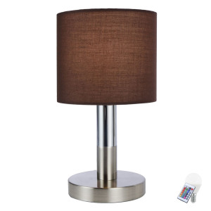 Design RGB LED Tischleuchte mit Textil Lampenschirm BETTY