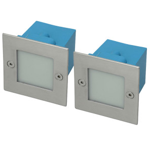 2er Set SMD LED Edelstahl Einbaustrahler für den Außenbereich