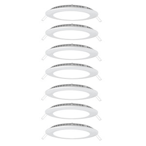 7er Set LED Einbau Decken- und Wandleuchten aus ALU