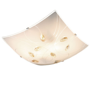 Deckenstrahler aus Glas mit Kristallen Amber Farben TAVEUNI