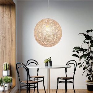 Design Pendelleuchte für den Wohnraum in beige COROPUNA