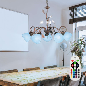 RGB LED Landhaus Stil Hängeleuchte für das Esszimmer KRONE