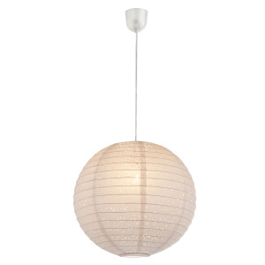 Lampenschirm, Papierschirm, rund, weiß, pendelnd, 40 cm
