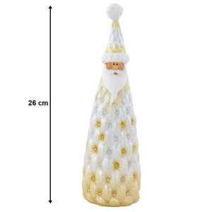 Weihnachtsmann, Dekofigur, Keramik, Gold, H 26 cm