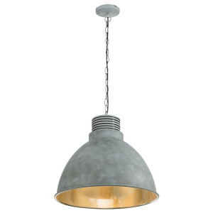 Hängeleuchte, Antik-Look, chrom-grau, 47 cm