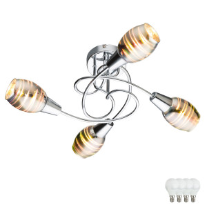 Design LED Deckenleuchte mit 3D Effekt Lampenschirmen ERIC