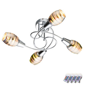 RGB LED Deckenleuchte mit 3D Effekt Lampenschirmen ERIC