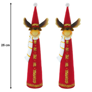 2er Set Weihnachtsrentiere mit Zipfel Mütze