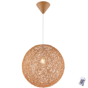 RGB LED Pendellampe für den Wohnraum in taupe braun COROPUNA