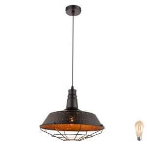 LED Vintage Pendelleuchte mit Käfig Lampenschirm RUBY