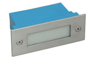 LED Einbaustrahler, Edelstahl, Glas, eckig, neutralweiß