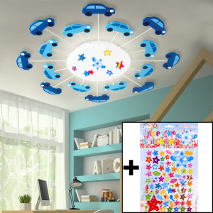Kinder Wand- und Deckenleuchte mit Sternchen Stickern VIKI 1