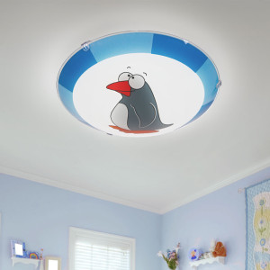Wandleuchte Deckenlampe für Kinder mit einem Pinguin Motiv