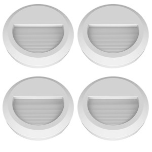 4er Set LED Wandleuchten in weiß für Ihren Garten VT-1142