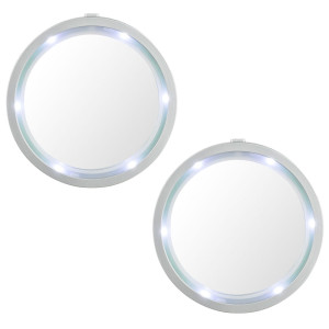2er Set Schmink Spiegel mit LED Rand für das Badezimmer