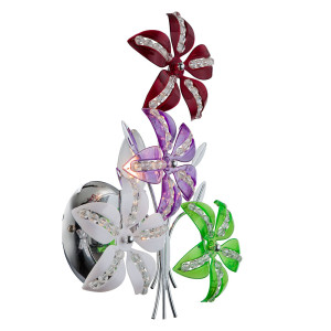 LED Wandleuchte im floralen Design mit Zugschalter KAUNOS