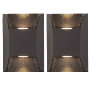 2er Set LED Wandleuchten für Ihr Grundstück