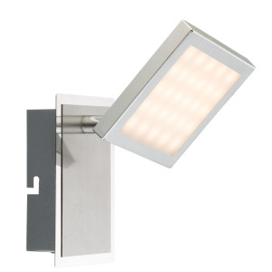 LED Wandleuchte, Chrom, Spot beweglich, H 18 cm