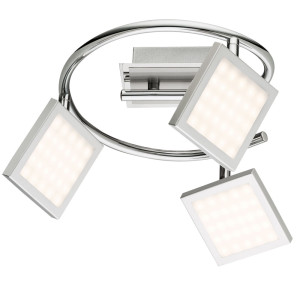 LED Deckenleuchte, Chrom, Spots verstellbar, TOMBEL