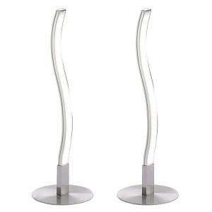 2er Set LED Tischleuchten im Wellen-Design WAVE