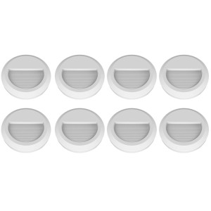 8er Set LED Wandleuchten in weiß für Ihren Garten VT-1142