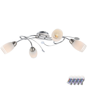RGB LED Deckenlampe mit Glas Spots für den Wohnraum BOSPORUS