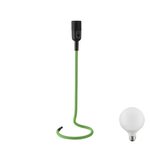 LED Textil Tischleuchte in grün für das Wohnzimmer CABLE