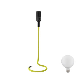 LED Design Textil Tischlampe in gelb für den Wohnraum CABLE