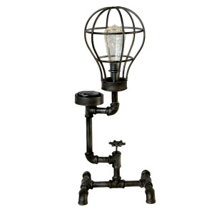 LED Solar Stehleuchte im Wasserrohr Design CORNELIUS