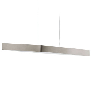 LED Hängelampe, Stahl, nickel-matt, L 97 cm, FORNES