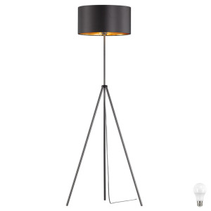 LED Deckenfluter in schwarz-gold für das Wohnzimmer DANIEL