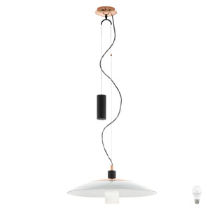 Verstellbare LED Hängelampe in kupfer für den Wohnraum CABRAL