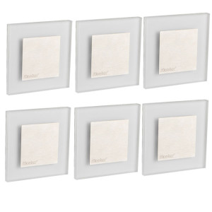 6er Set LED Einbauleuchten zur Wand- und Deckenmontage APUS