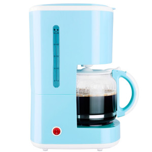 Kaffeemaschine mit Glaskanne in hellbau
