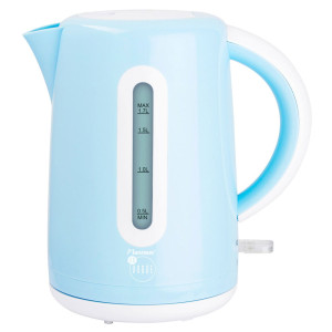 Design Wasserkocher in hellblau mit 1,7 Liter Füllmenge