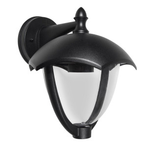 Außenwandleuchte aus ALU und Glas in schwarz VT-731