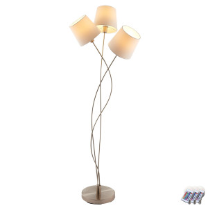 RGB LED Textil Stehlampe in weiß für den Wohnraum LIMA