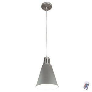 RGB LED Hängeleuchte in grau-weiß für Ihren Wohnraum LUCA