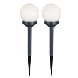 2er Set LED Solar Kugel Steckleuchten für Ihren Außenbereich