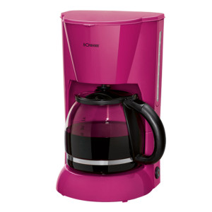 Kaffeemaschine in brombeer mit Glaskanne für 12-14 Tassen