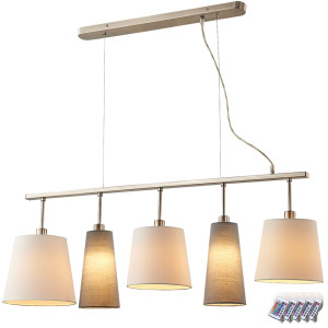 RGB LED Textil Pendelleuchte für den Wohnraum LIMA