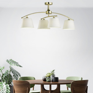Drehbare Deckenlampe in champagner Höhe 33 cm Prestige Schirm