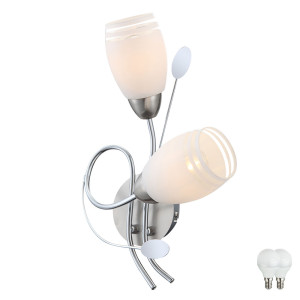 LED Wandleuchte mit satiniertem Glas Strahler BOSPORUS