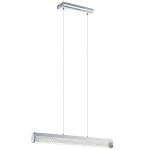 LED Hängeleuchte, Drahgeflecht, Glas, L 76,5 cm, TREVELO