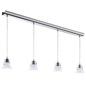 LED Hängeleuchte aus Chrom, satiniert PANCENTO