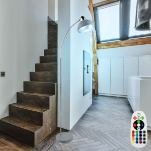 RGB LED Bogenlampe mit beweglichem Spot Höhe 155 cm ANITA