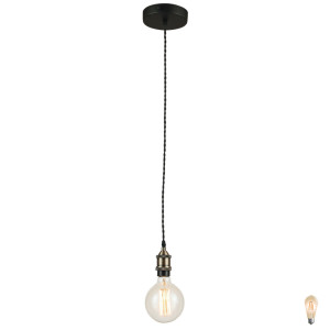 Retro LED Pendelleuchte mit E27 Fassung, L120 cm VINTAGE