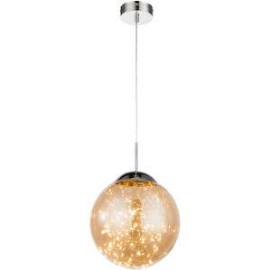 LED Pendellampe mit Glas Lampenschirm in Kugelform MANAM