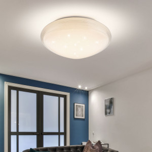 LED Deckenlampe mit Sternen Effekt, Durchmesser 40 cm, LUCAS